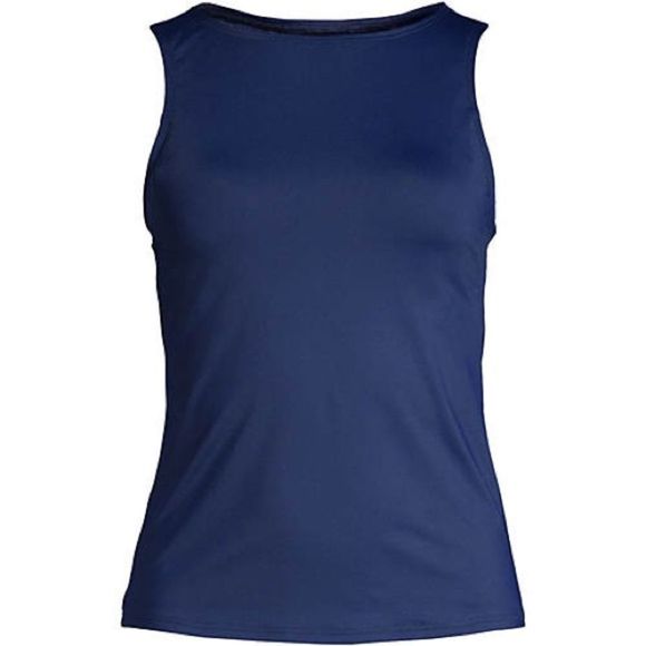 Lands' End Other - Land’s End Plus size Textured pattern Modest high neck tankini navy 18 DDD